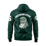 Green Spartan Dawg Zip-Up Hoodie