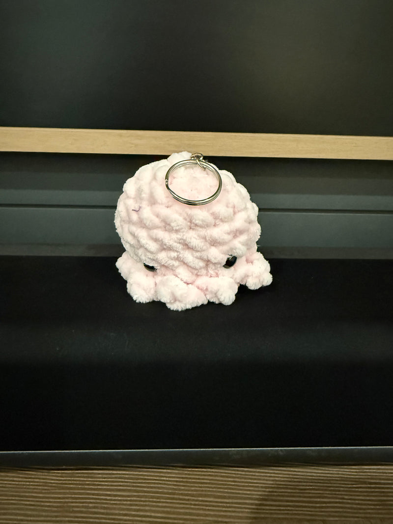 Pink Mini Octopus Keychain